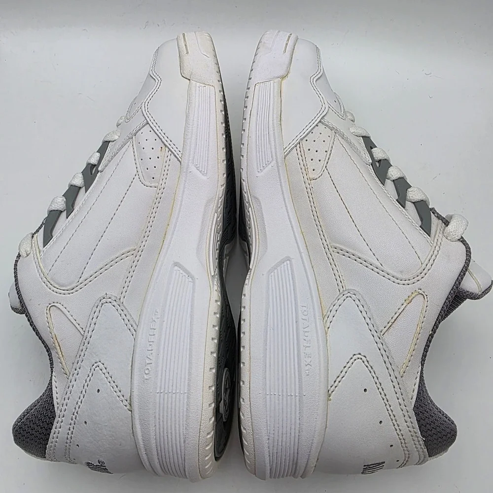 Retro Converse Mens Sneakers 8.5  Court Low White Gray Shoes 80s 90s - Picture 9 of 16